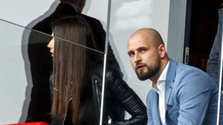 Ivan Kmotrík ml. počas finále Slovnaft Cupu v kabíne rozhodcov